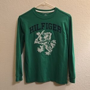 Tommy Hilfiger Green Long Sleeve Tee - Large (12-14)